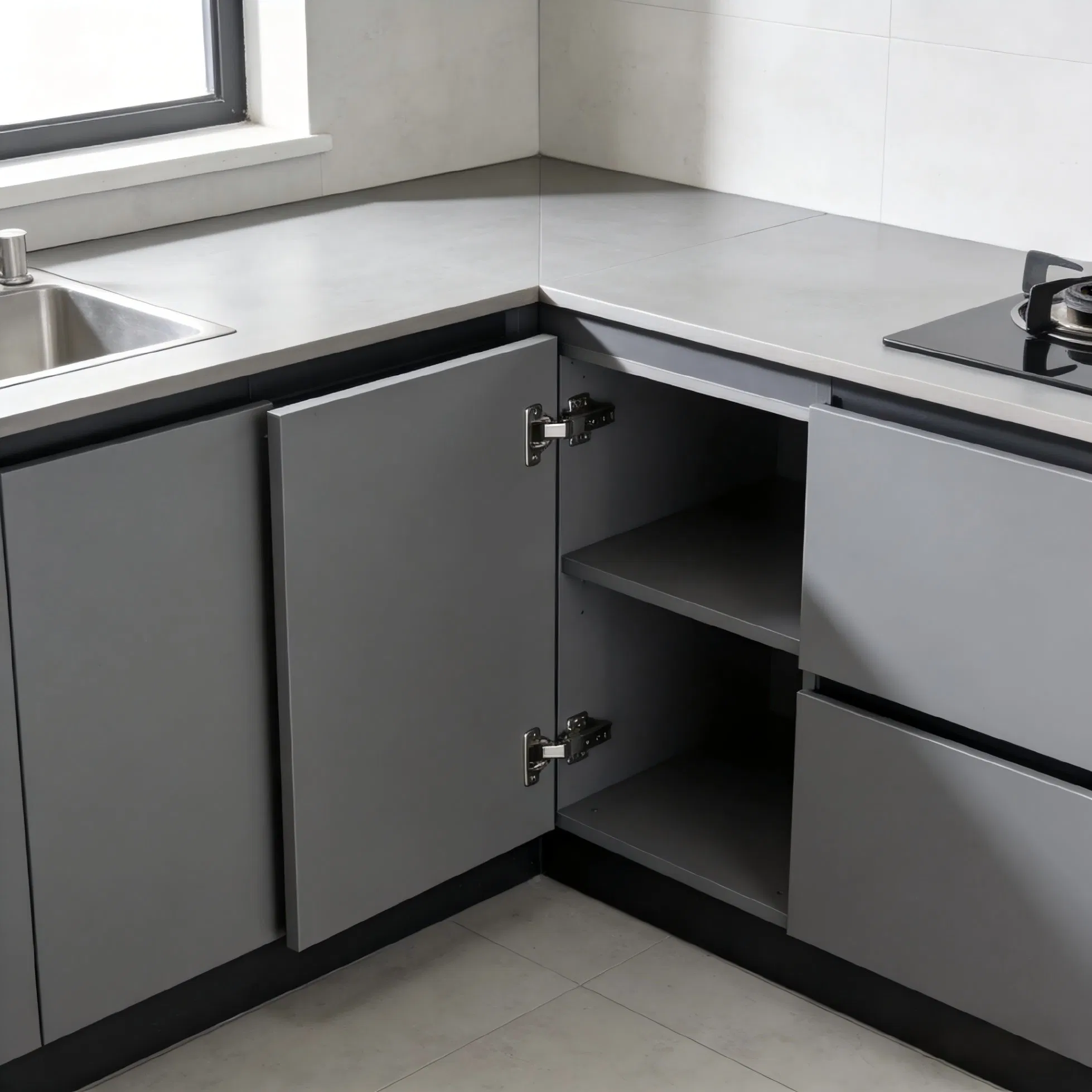 Custom Acrylic Storage Cupboard with Soft Close Doors