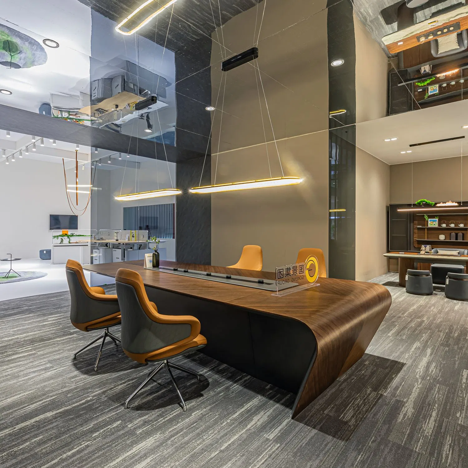 Wooden Dining Meeting VIP Conference Modern Table Office Table