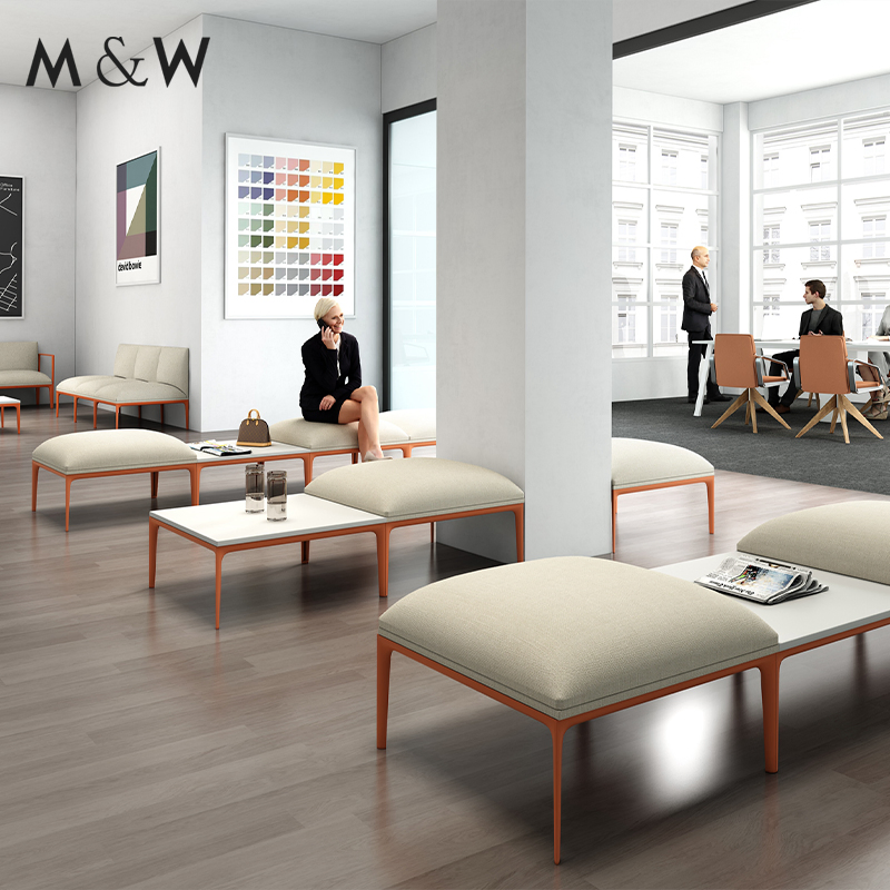 M&W Office Modular Sofa Public Reception Waiting Lounge Sofa Office Furniture Business Square Office Sofa