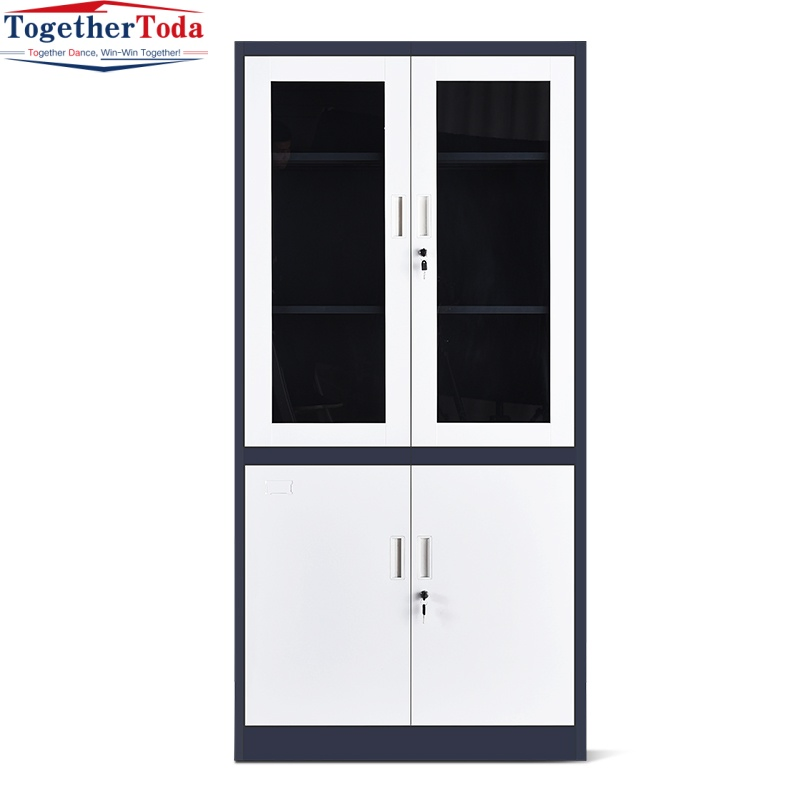 Wholesale Metal Storage Office Cupboard with Glass Doors for Office