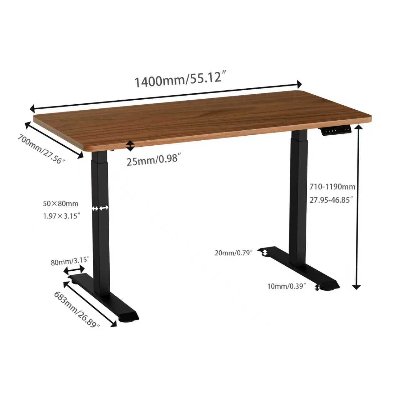 Prorials Height Adjustable Computer Table Ergonomic Sit Stand Desk
