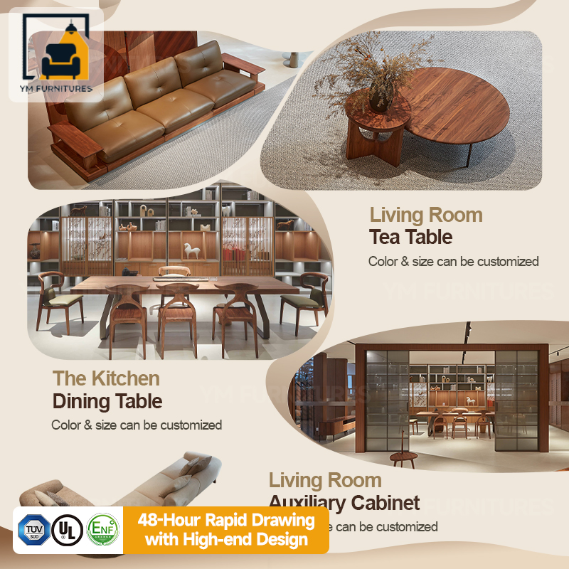 Quality Luxury Sectional Couch Office Conference Room Premium Lounge Chair Modular Comfy Leather&amp; Wood Sofa Furniture