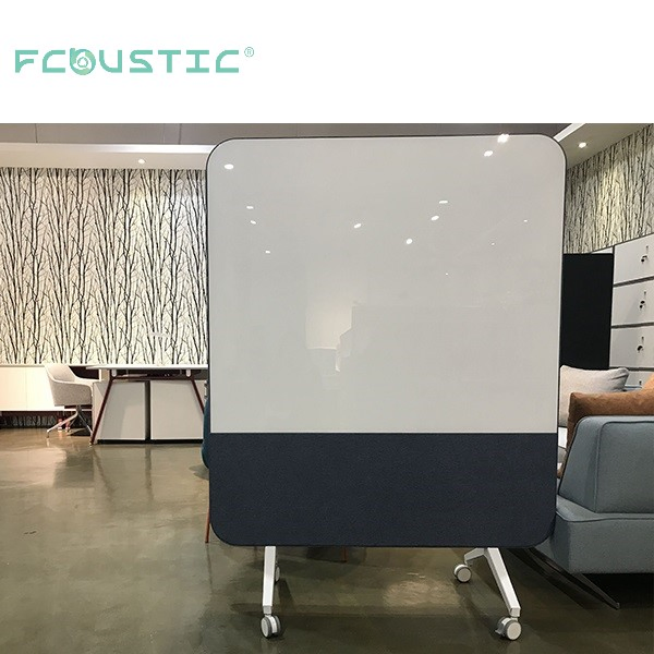 100% Recyclable Polyester Fiber Pet Acoustic Room Divider Movable Partition Wall Acoustic Folding Screen