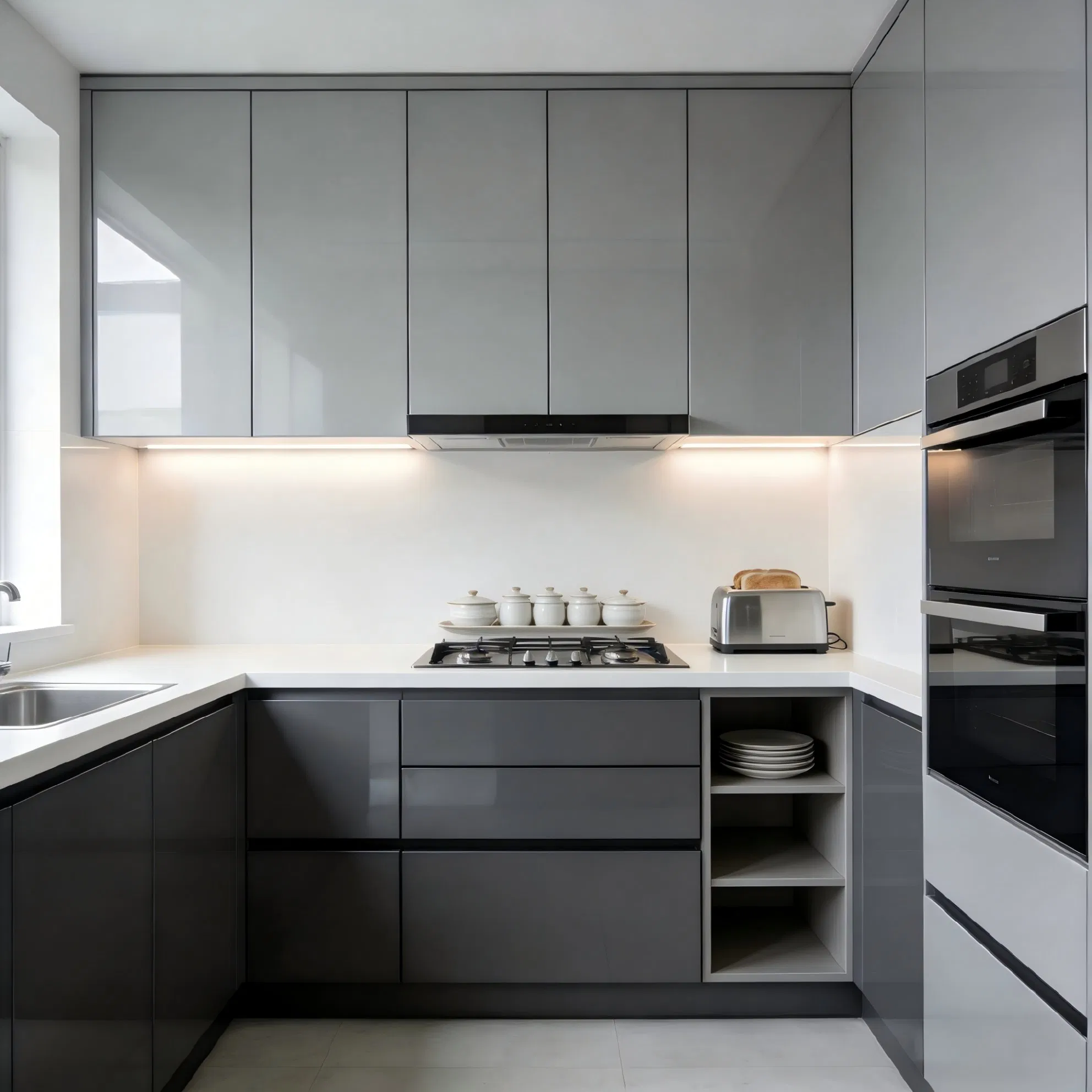 Custom Acrylic Storage Cupboard with Soft Close Doors