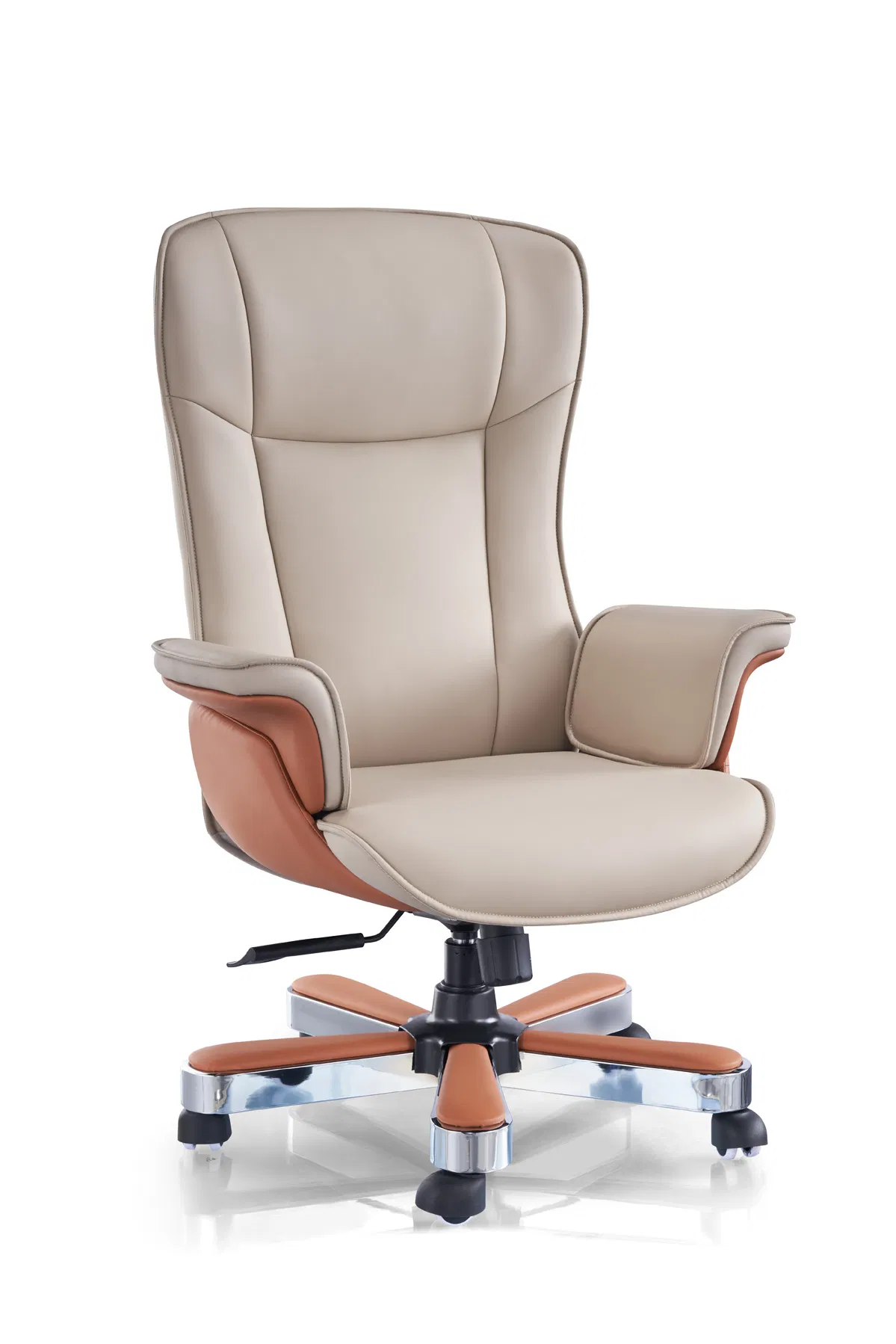 Luxury Office Furniture Big and Tall Modern Heavy Duty Ergonomic PU Leather Recliner Swivel Executive Chair for Manager Boss