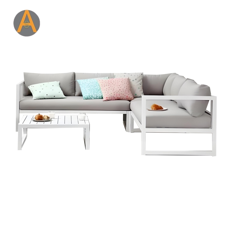 Industrial Style Indoor Aluminum Sofa Lightweight Metal Lounge Couch for Home or Office