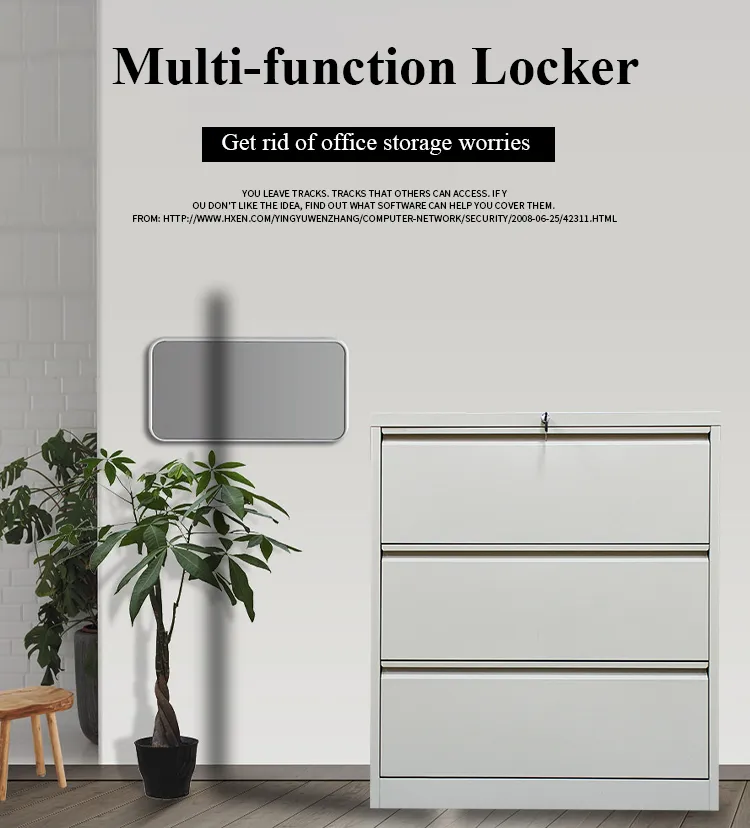 3 Draw White Storage Cabinet