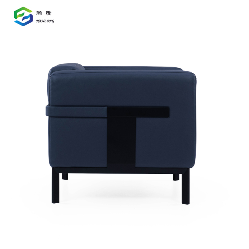 Hanlong Refined Leather Office Reception Room Sofa for Lounges Sofa