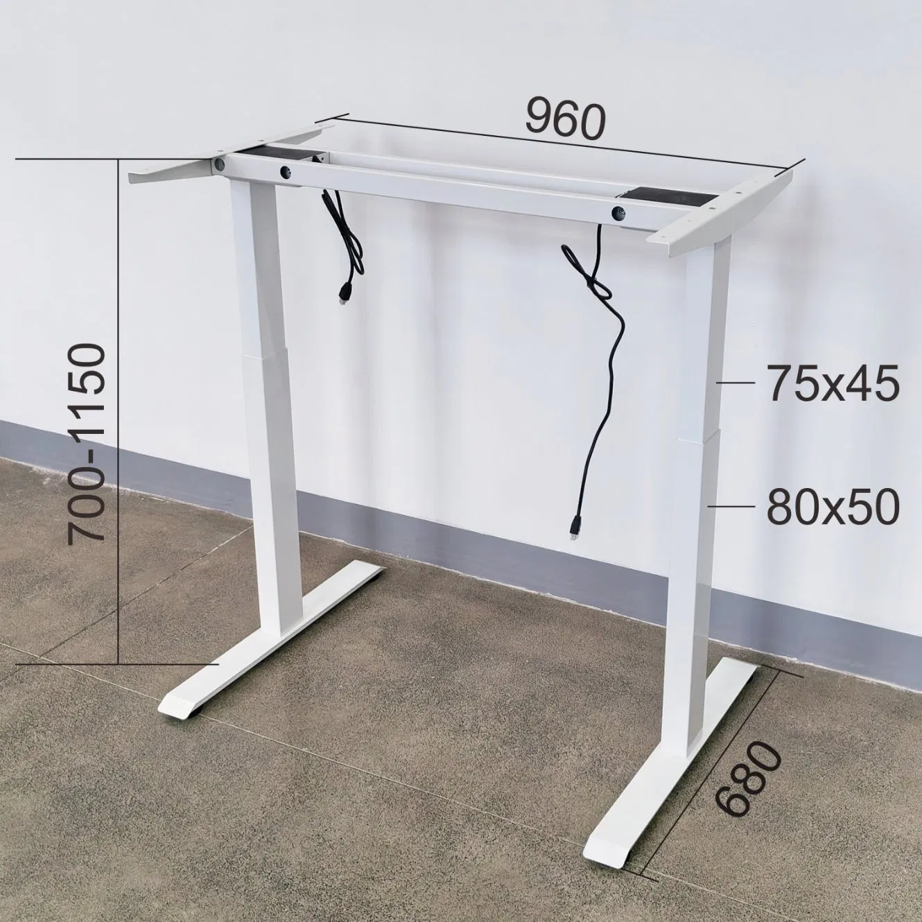 Ws-Sg2bj-11 Ergonomic Dual Motor Electric Modern Furniture Standing Adjustable Desk