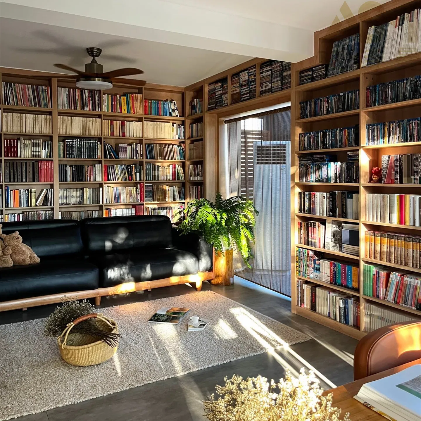 Furniture Book-Shelf with Large Storage Durable Stand Square Cube Storage Design Library Modular Office Bookcase