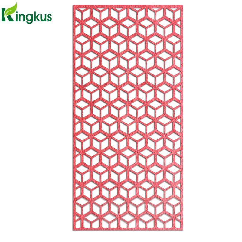 Hollowing-out Eco-Friendly Office Decor Polyester Fiber Partition Screen