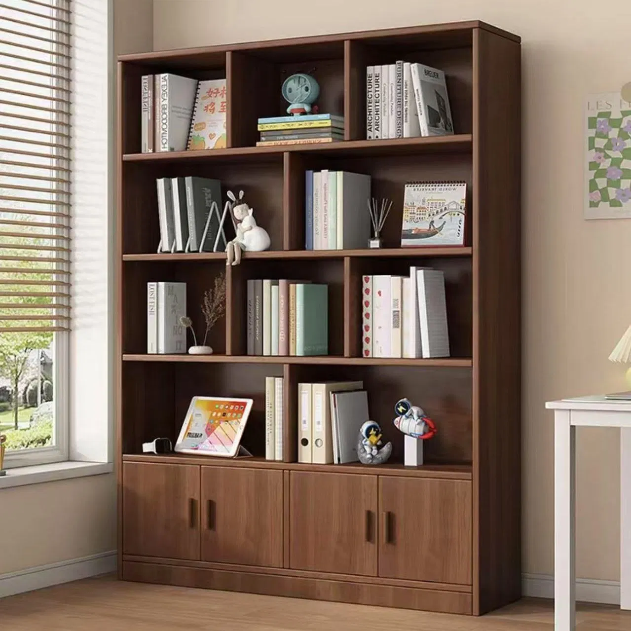 Contemporary Multi-Functional Bookcase for Stylish Homes and Offices