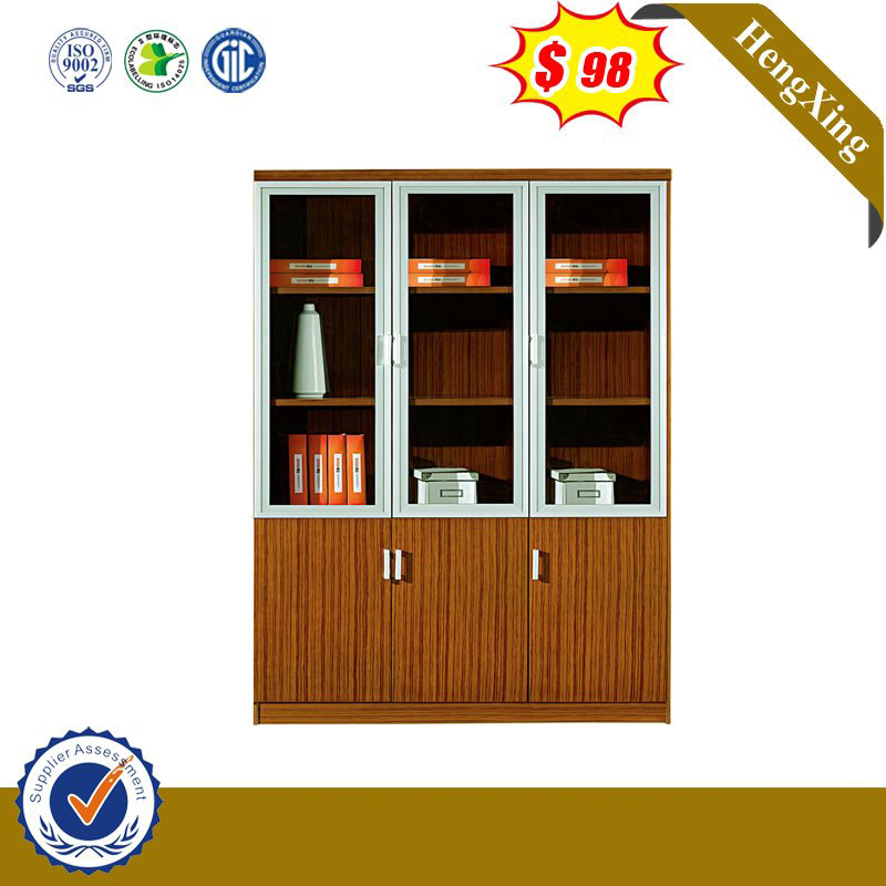 Customized Lab Office Furniture 3 Doors MDF File Bookcase