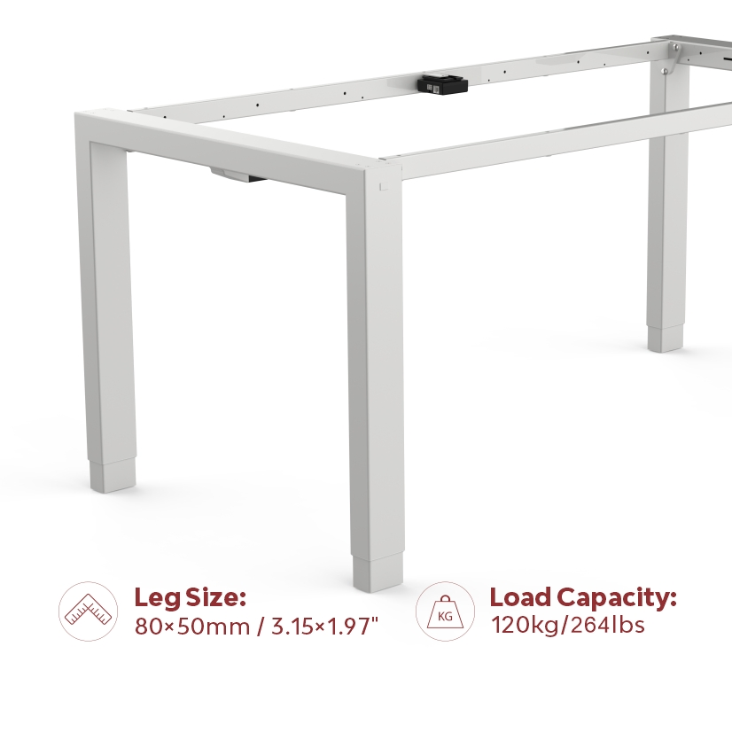 Customized Ergonomic Office Home Heavy Duty Height Adjustable Electric Computer Table Standing Desk Legs Electric Desk Frame with Dual Motor Four Legs