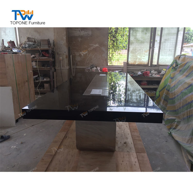 New Design 12 Seats Marble Stone Boardroom Big Conference Meeting Table and Chair for Office Furniture