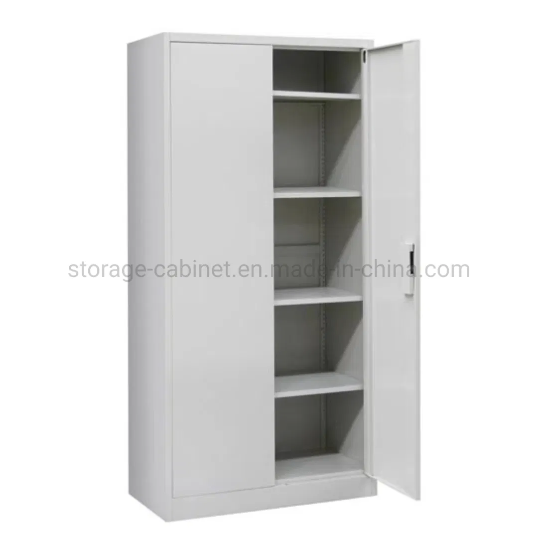 Utility Large 2 Door Metal Storage Cabinet Iron Cupboard Office Filing Cabinet