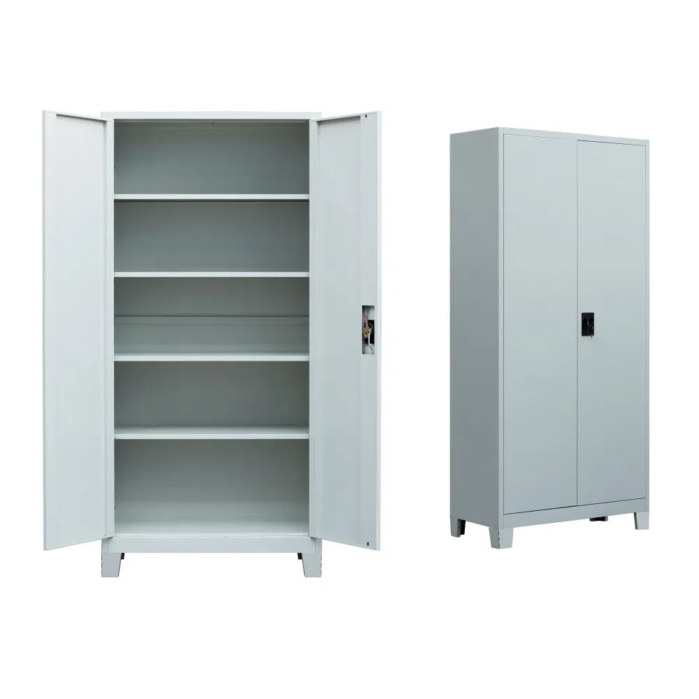 Office Furniture 2 Doors Steel Filing Cabinet Metal Storage with Legs