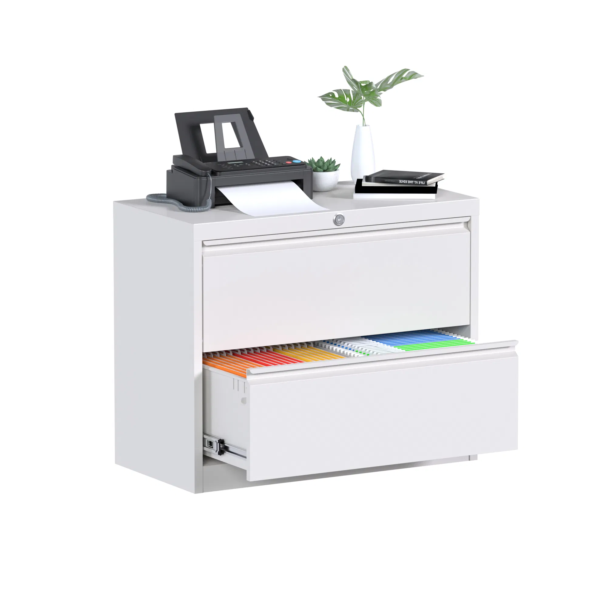 Metal Steel File Cabinet Office School 2 Drawers Standard Lateral Filing Cabinet