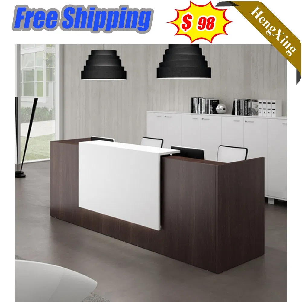 Mixed Color Latest Design Office School Wooden Reception Desk