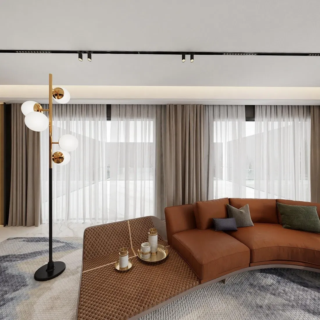 Space Storage Customized Multi-Shape Kitchen Cupboard for Villa