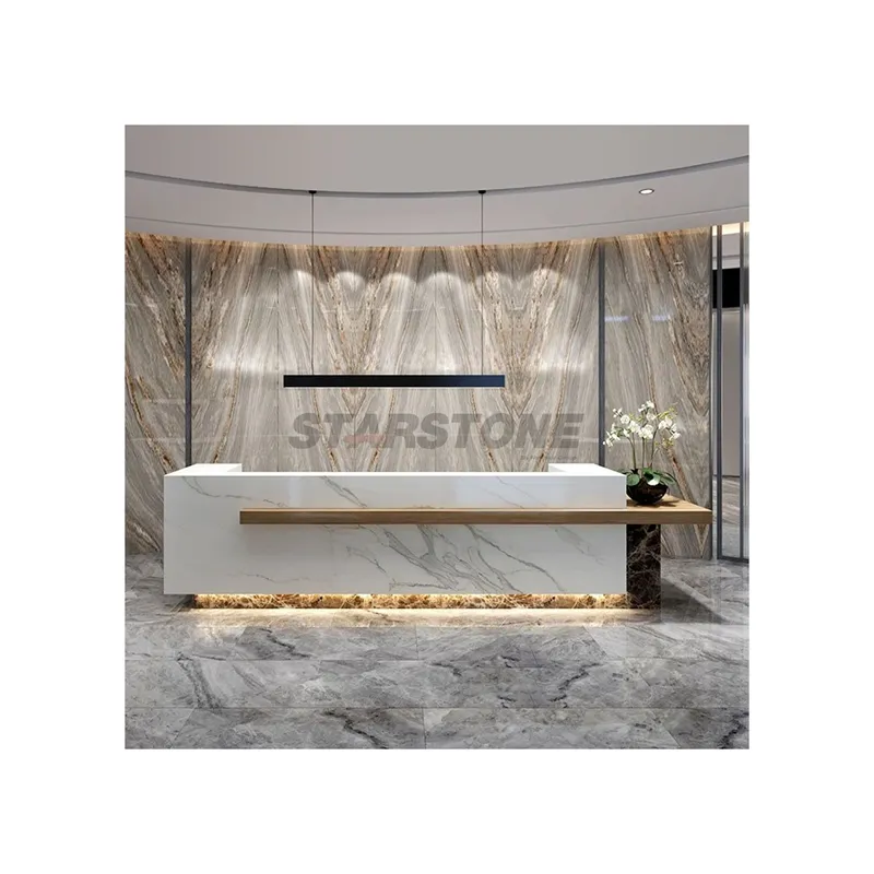Marble Reception Desk Design 2