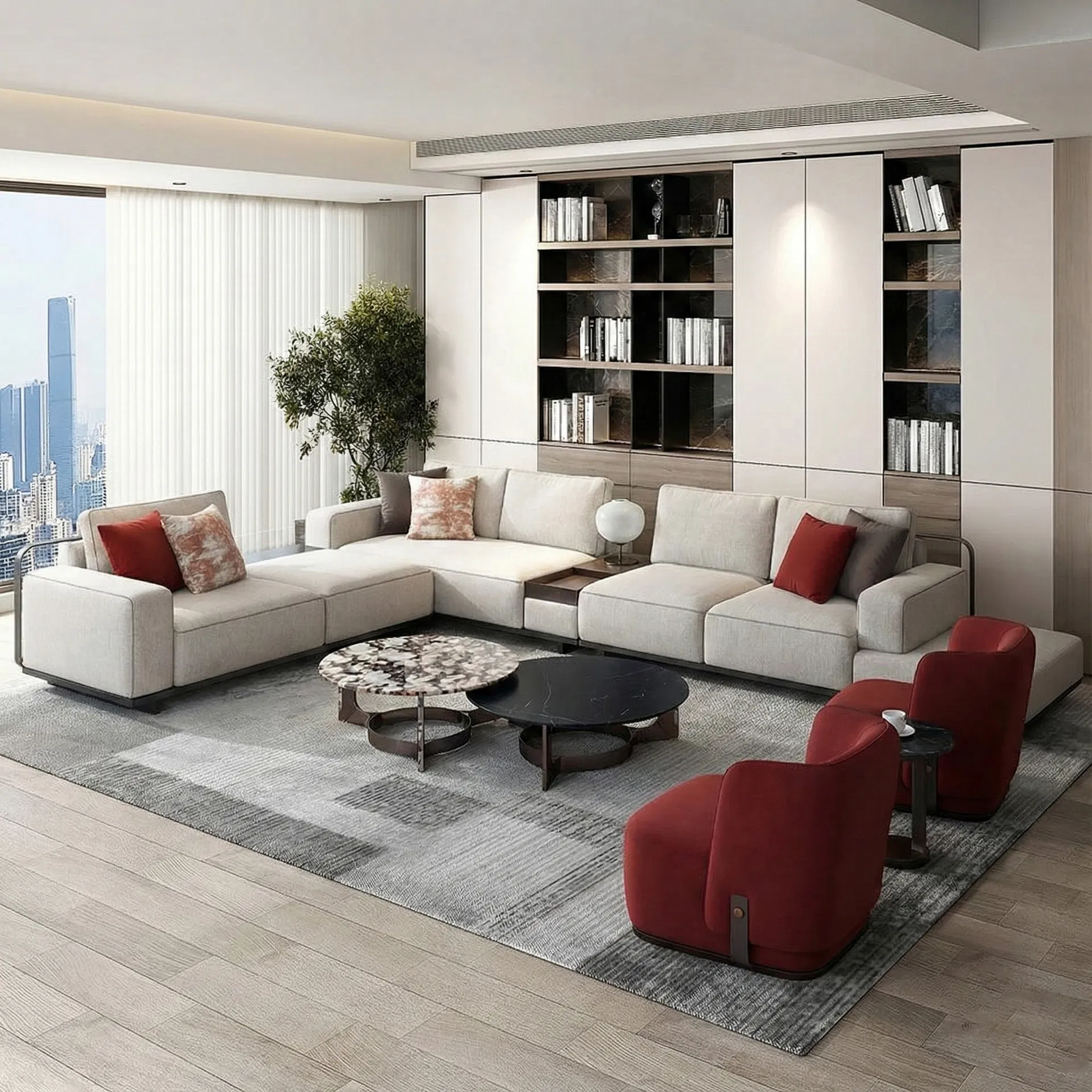 Velvet Sectional Sofa Design