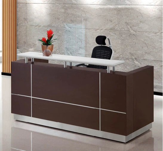 Mixed Color Latest Design Office School Wooden Reception Desk