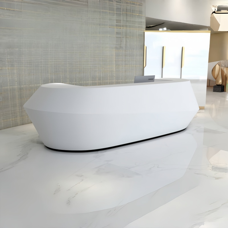 Stylish Office Reception Desk with Contemporary Design Elements