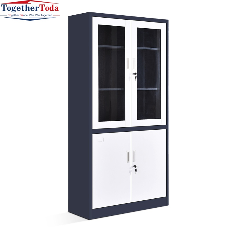 Wholesale Metal Storage Office Cupboard with Glass Doors for Office