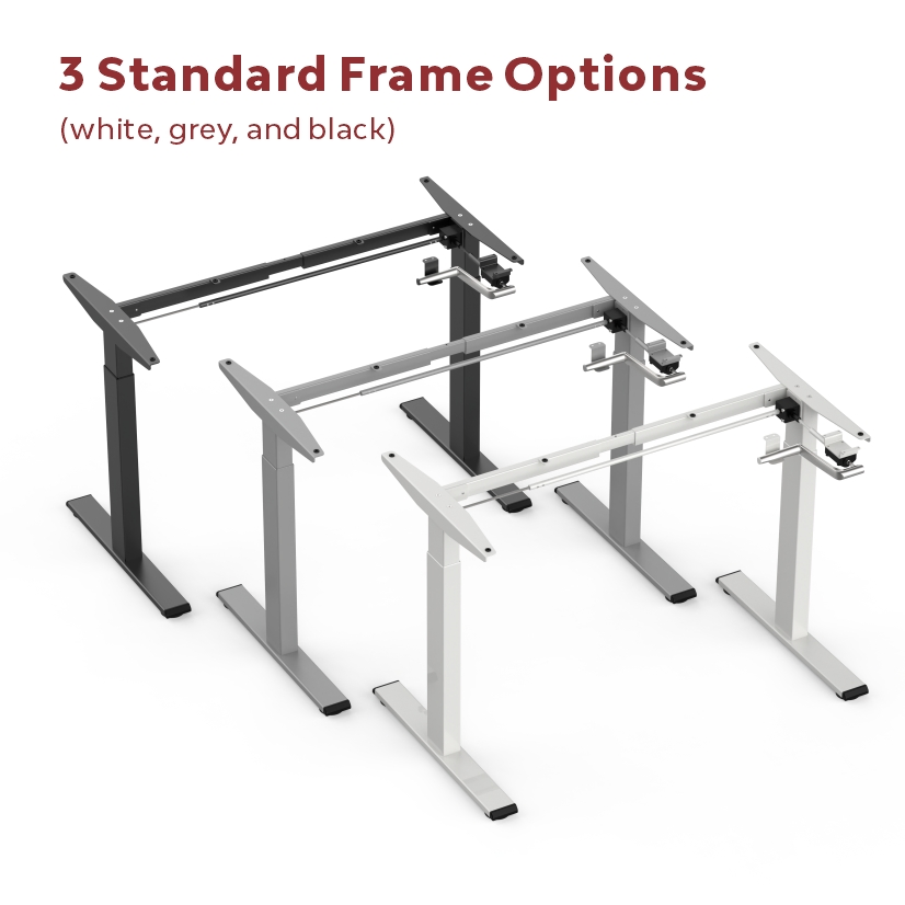 New Trends Manual Freestanding Hand-Crank Height Adjustable Study Manual Table Ergonomic Sit Stand Office Computer Standing Desk Frame with Manual Control