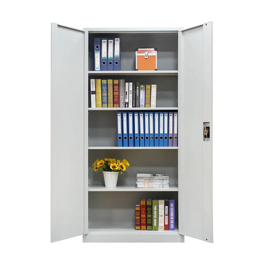 Home Office Furniture Metal File Storage Cupboard Full Height Double Door Steel Filing Cabinet with Swing Door