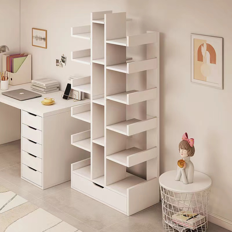 Simple Multi -Layer Landing Shelves Student Study Room Small Display Storage Shelf Office Bookcase