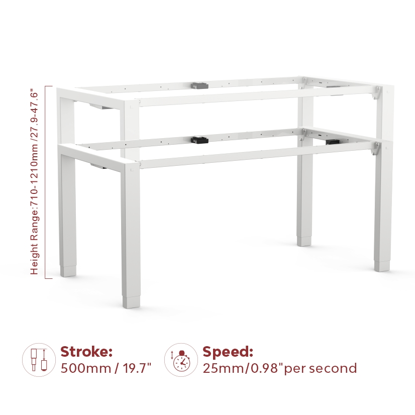 Customized Ergonomic Office Home Heavy Duty Height Adjustable Electric Computer Table Standing Desk Legs Electric Desk Frame with Dual Motor Four Legs
