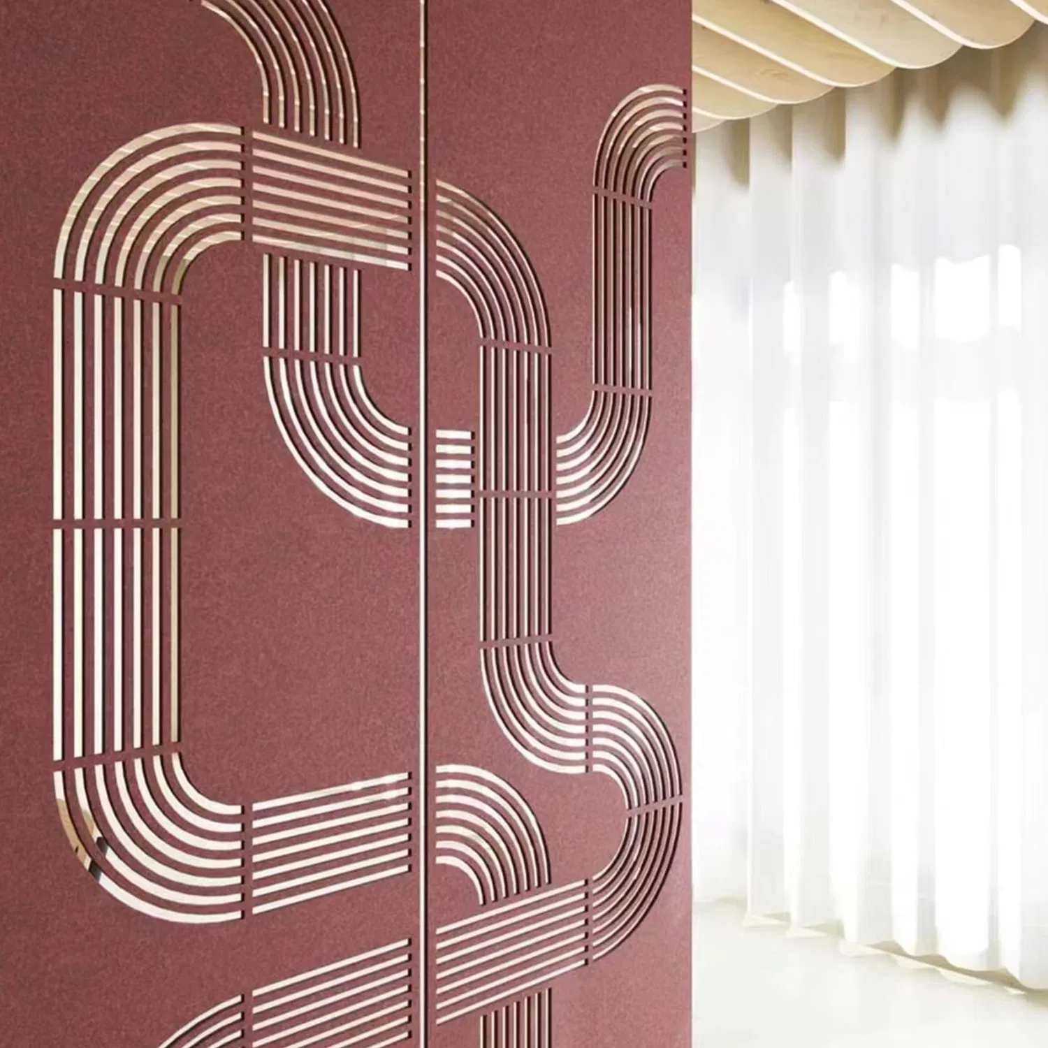 Sound Dampening 100% Recycle Polyester Fiber Decorative Acoustic Panel Hanging Room Divider Partition Screen