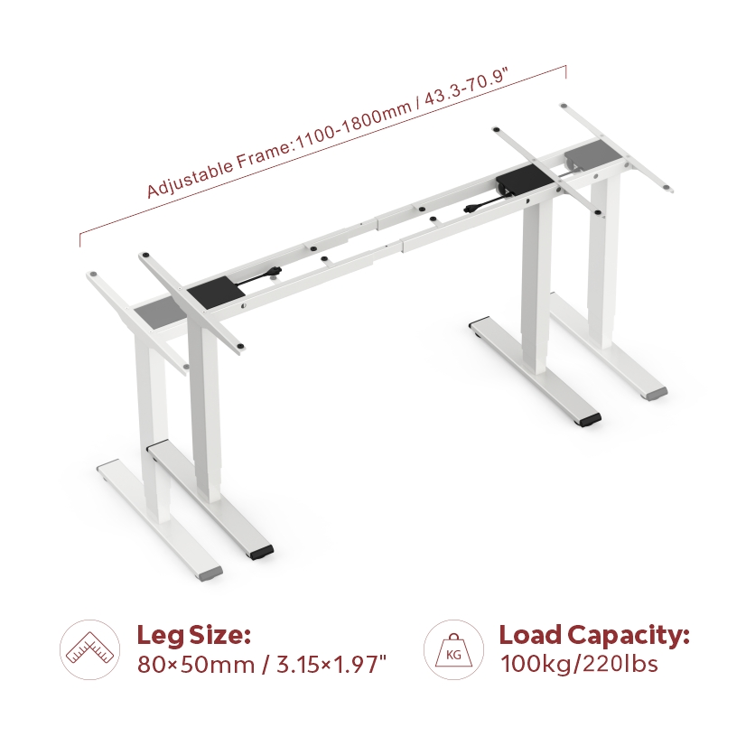 in Stock No Shaking Intelligent Digital Display Dual-Motor Height-Adjustable Desk for Personal Home Offices