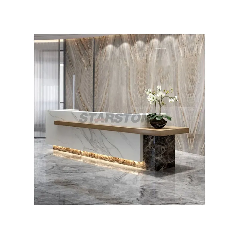 Marble Reception Desk Design 1