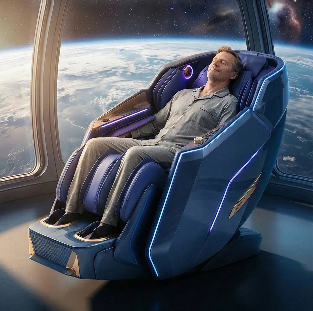 Zero Gravity Massage Chair SL Track 4D Manipulator Full Body Airbags Heating Ergonomic Support for Long Hours of Sitting and Relaxing
