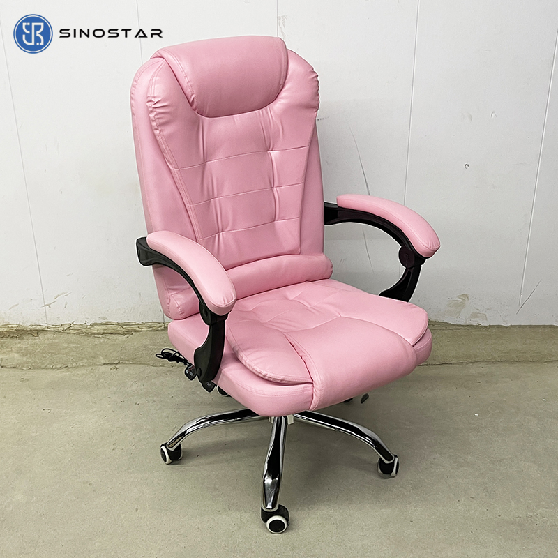Modern High-Back Managerial Chair Featuring PU Leather and Smooth Casters