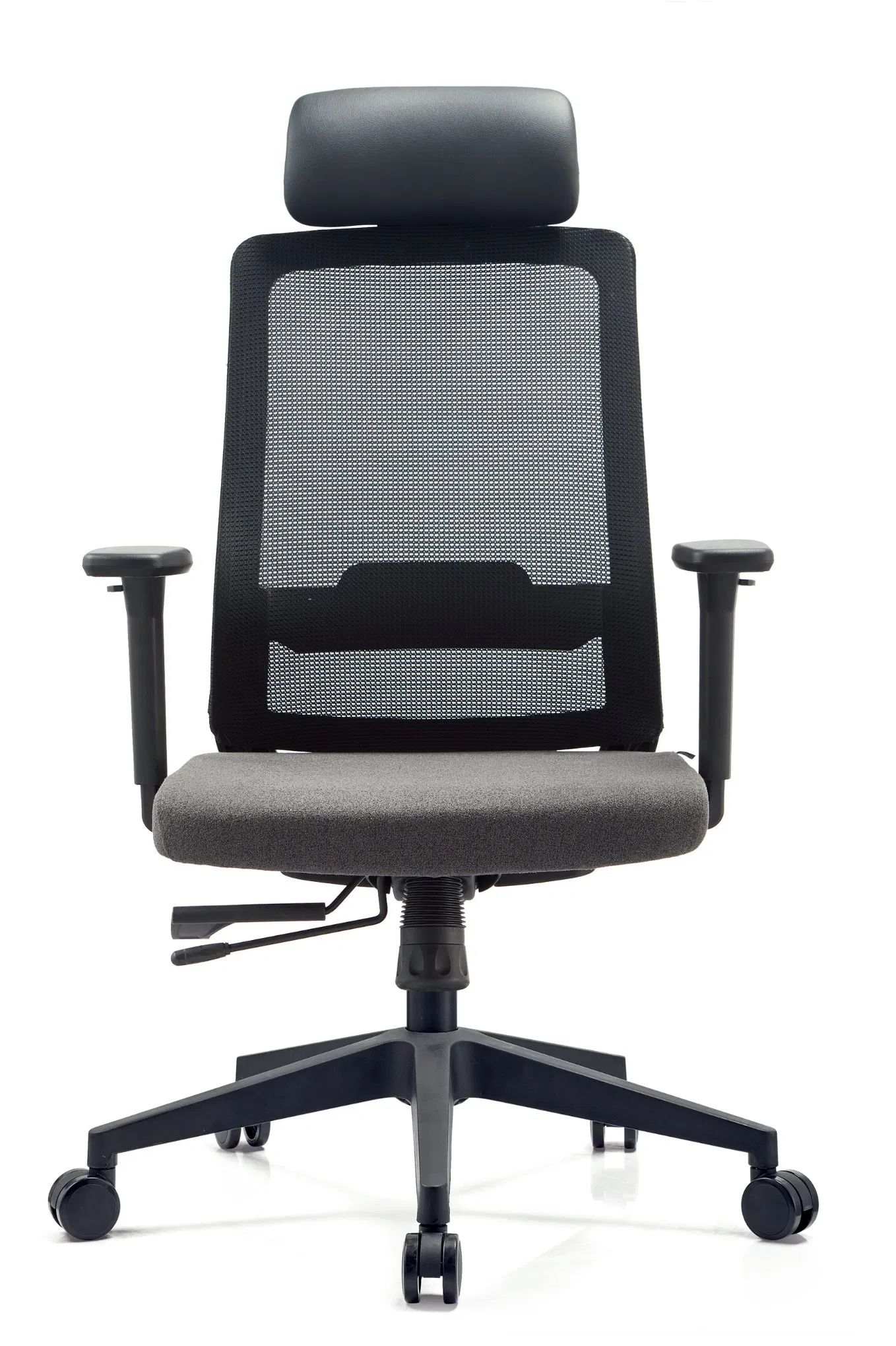 Mesh Desk Chair with Fixed Arms &amp; Lumbar Support, Office Furniture Swivel Rolling Chair for Long Hours Work &amp; Study