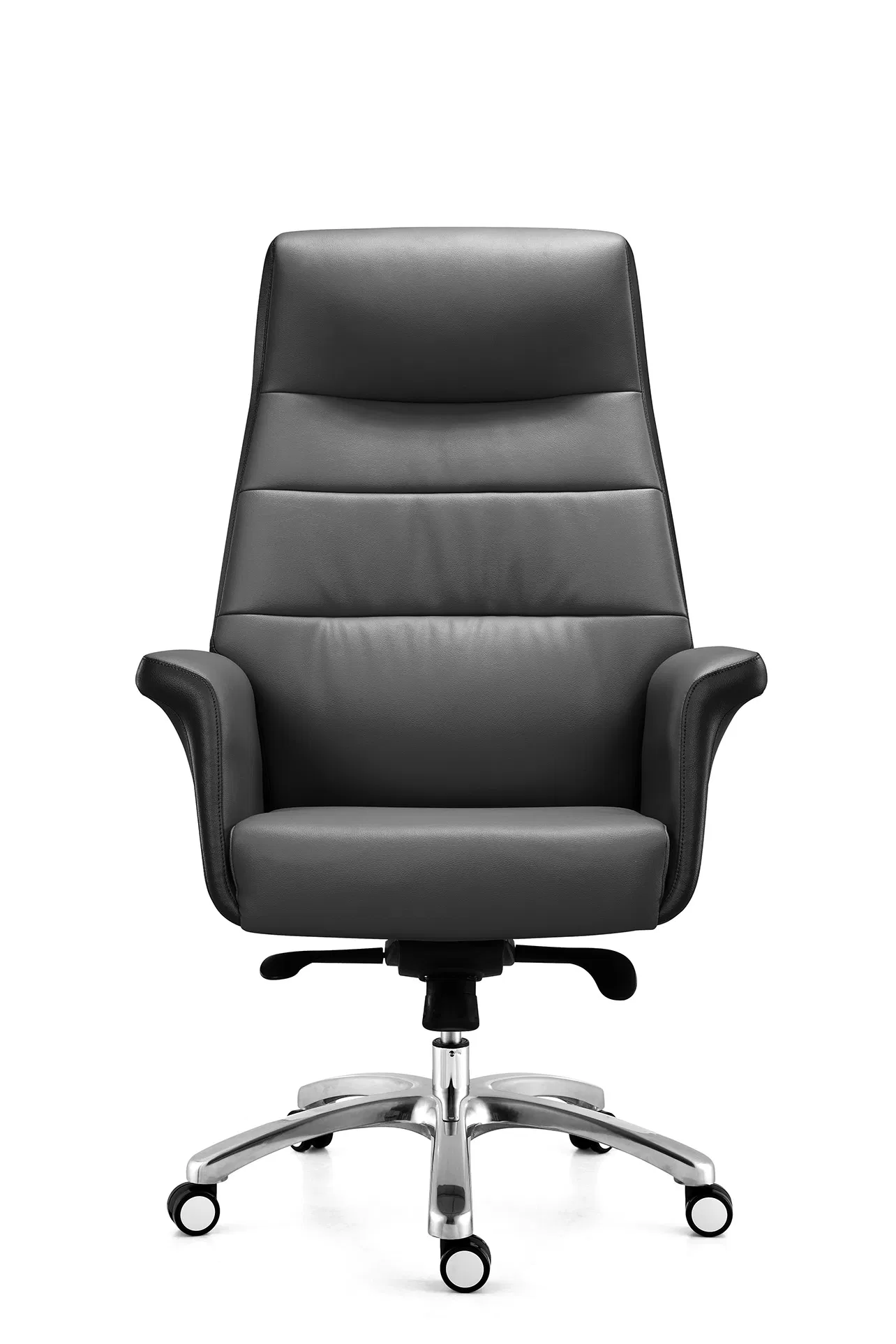 Luxury Office Furniture Beige Leather Swivel Executive Chair for Long Hours Sitting