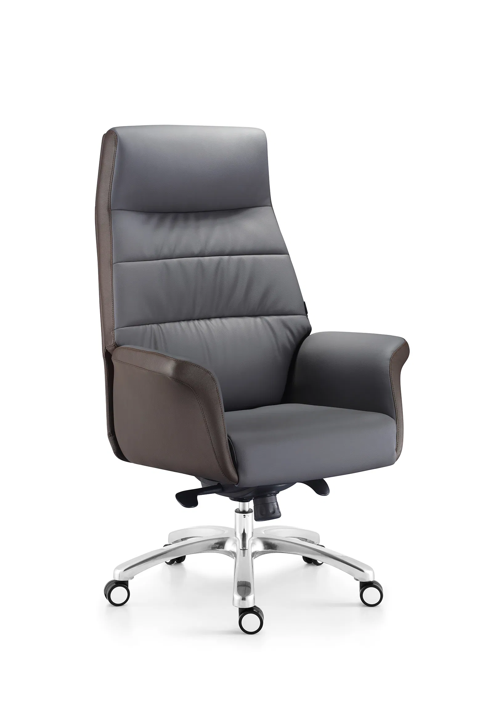 Luxury Office Furniture Beige Leather Swivel Executive Chair for Long Hours Sitting