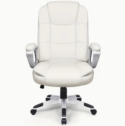 400lbs Heavy Duty Big and Tall Home Office Chair, Ergonomic High Back Cushion Lumbar Back Support, Adjustable Executive Faux Leather Computer Desk Chair