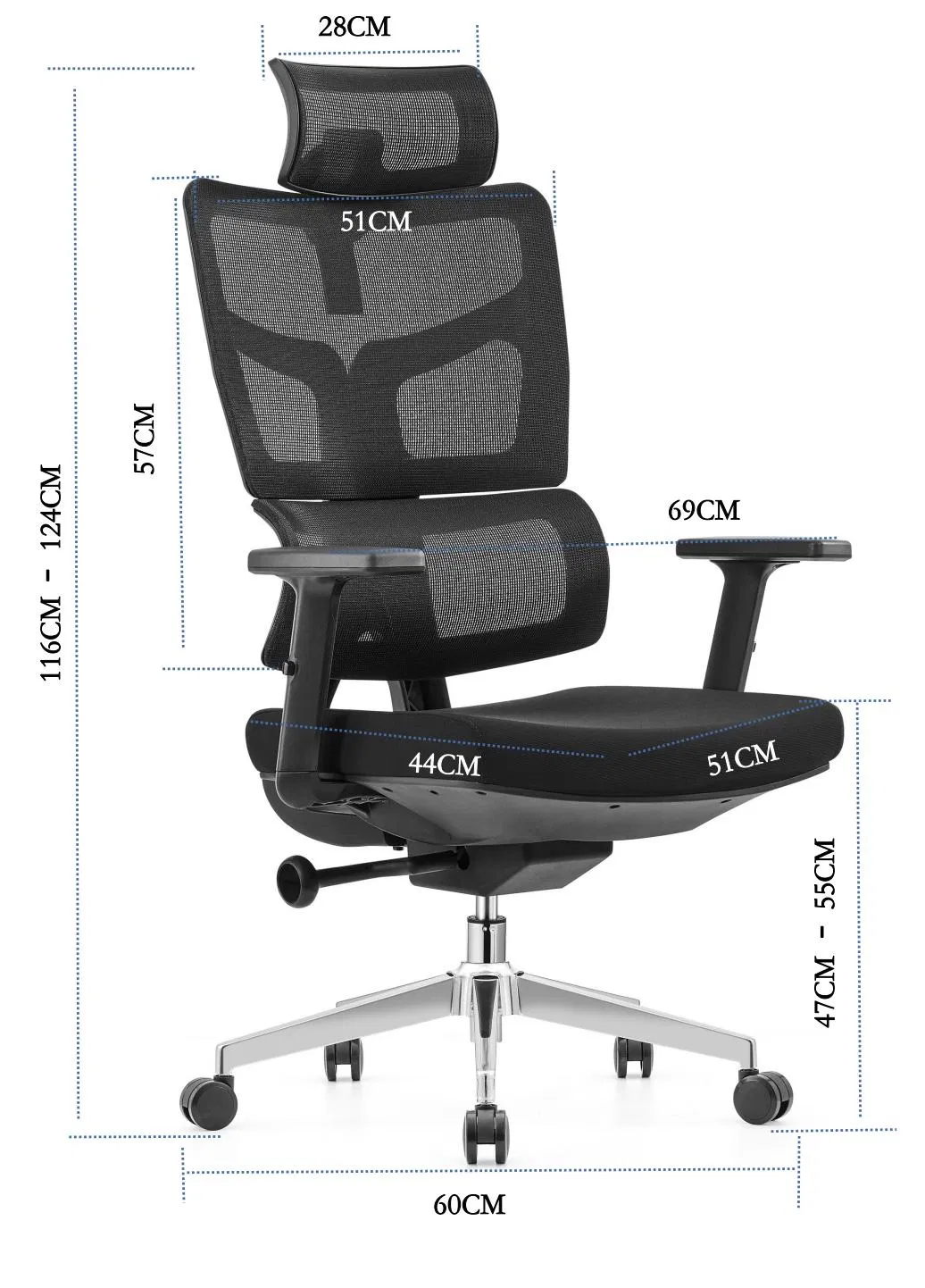 Ergonomic Staff Chair View 1