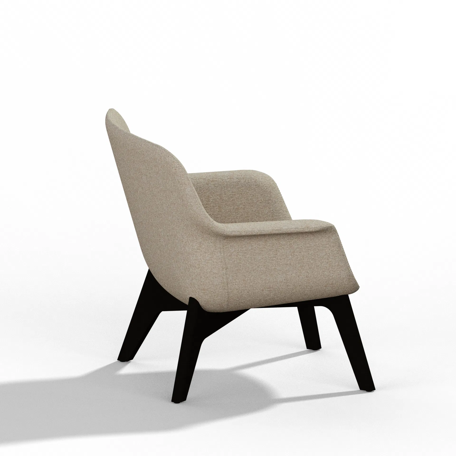 Ergonomic Design Chair with a Middle Height Backrest for Support