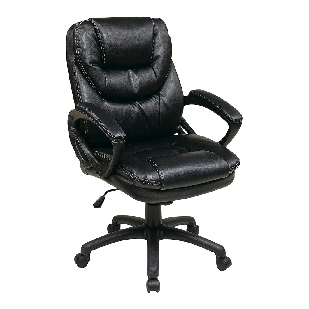 Executive Judge Task Chair Rolling Swivel PU Leather Executive Office Chair with Lumbar Support