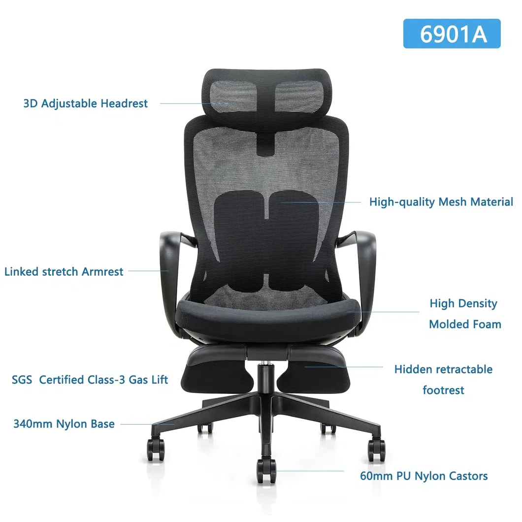 Ergonomic Swivel Task Chair Front View