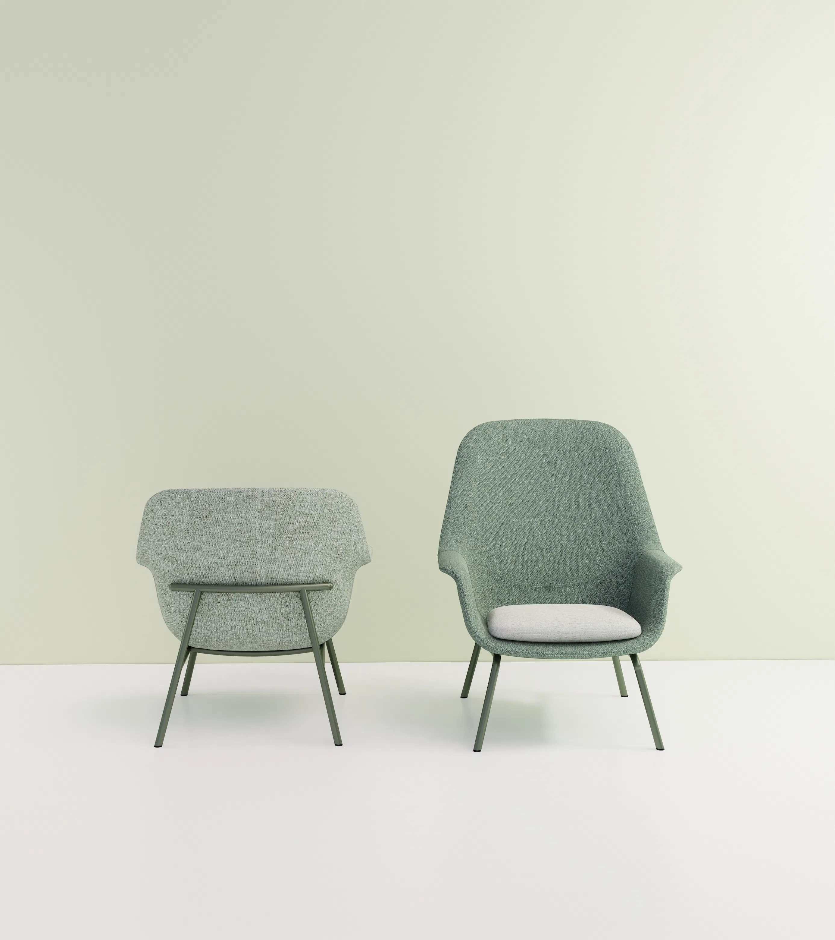 Ergonomic Design Chair with a Middle Height Backrest for Support