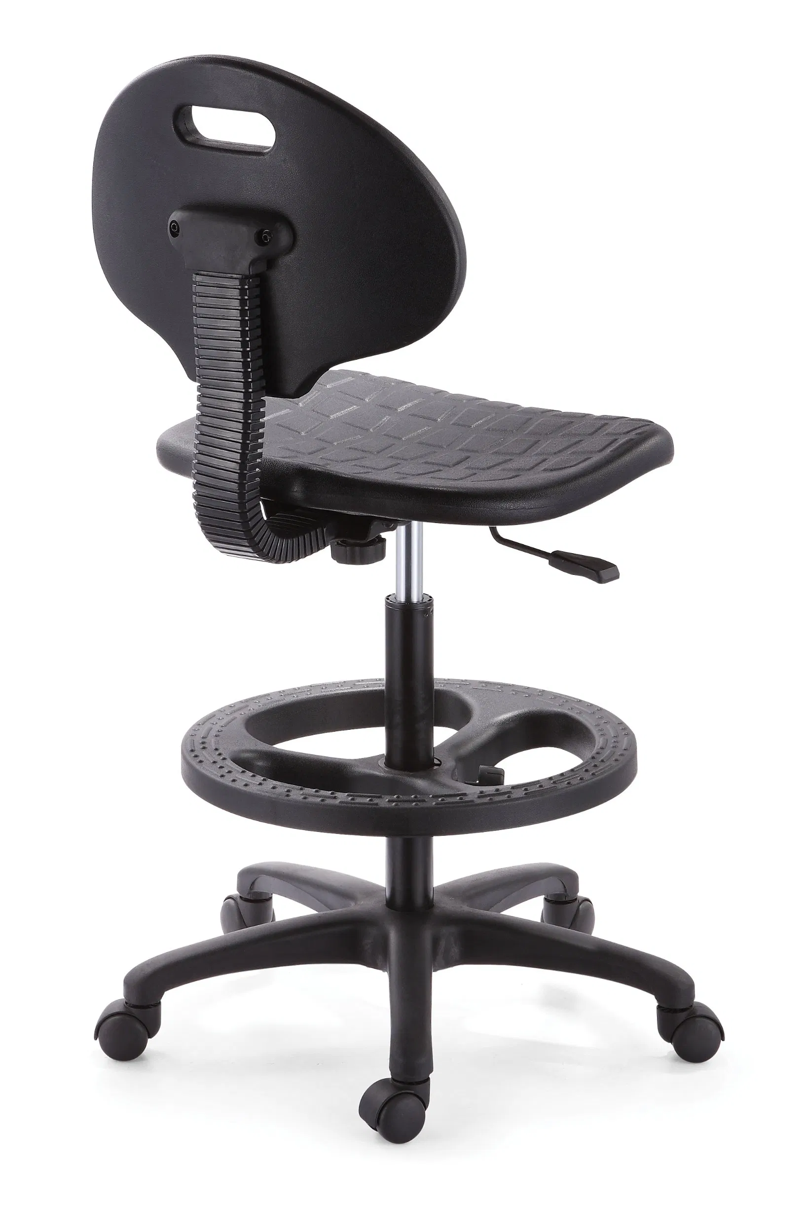PU Soft Workshop Lift Swivel Armless Task Chairs for Lab Furniture