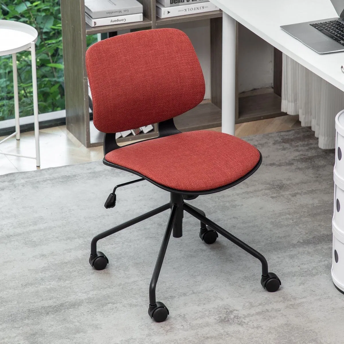 Multifunctional Armless 360 Swivel PU Desk Adjustable Kids Study Computer Chair