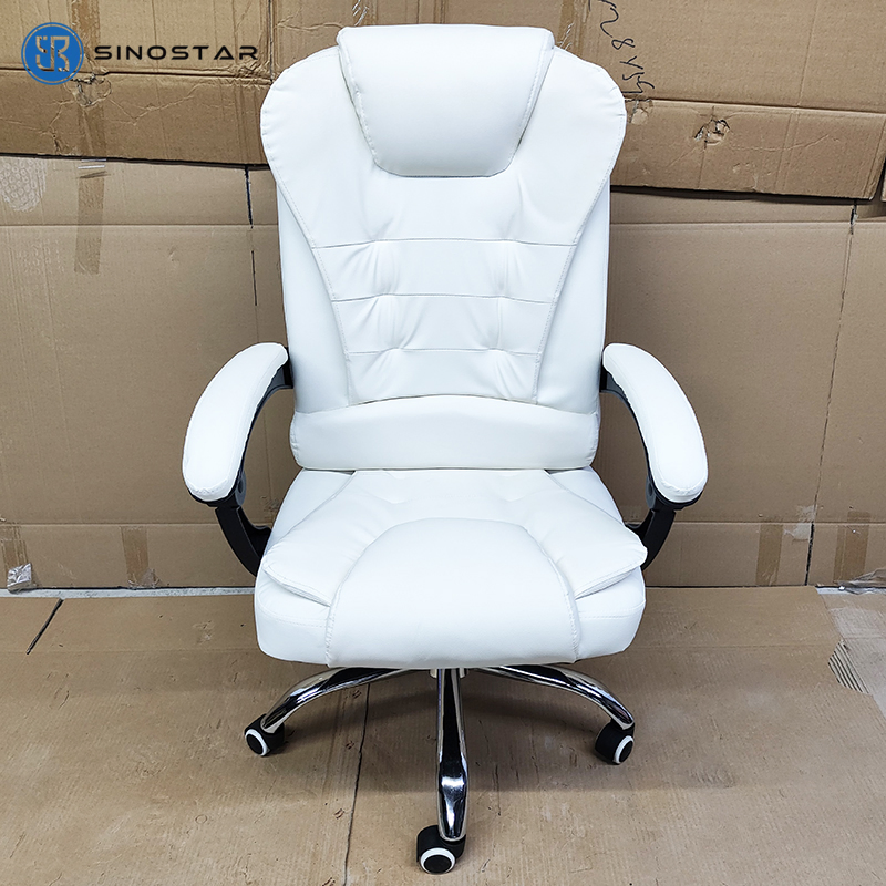 Modern High-Back Managerial Chair Featuring PU Leather and Smooth Casters